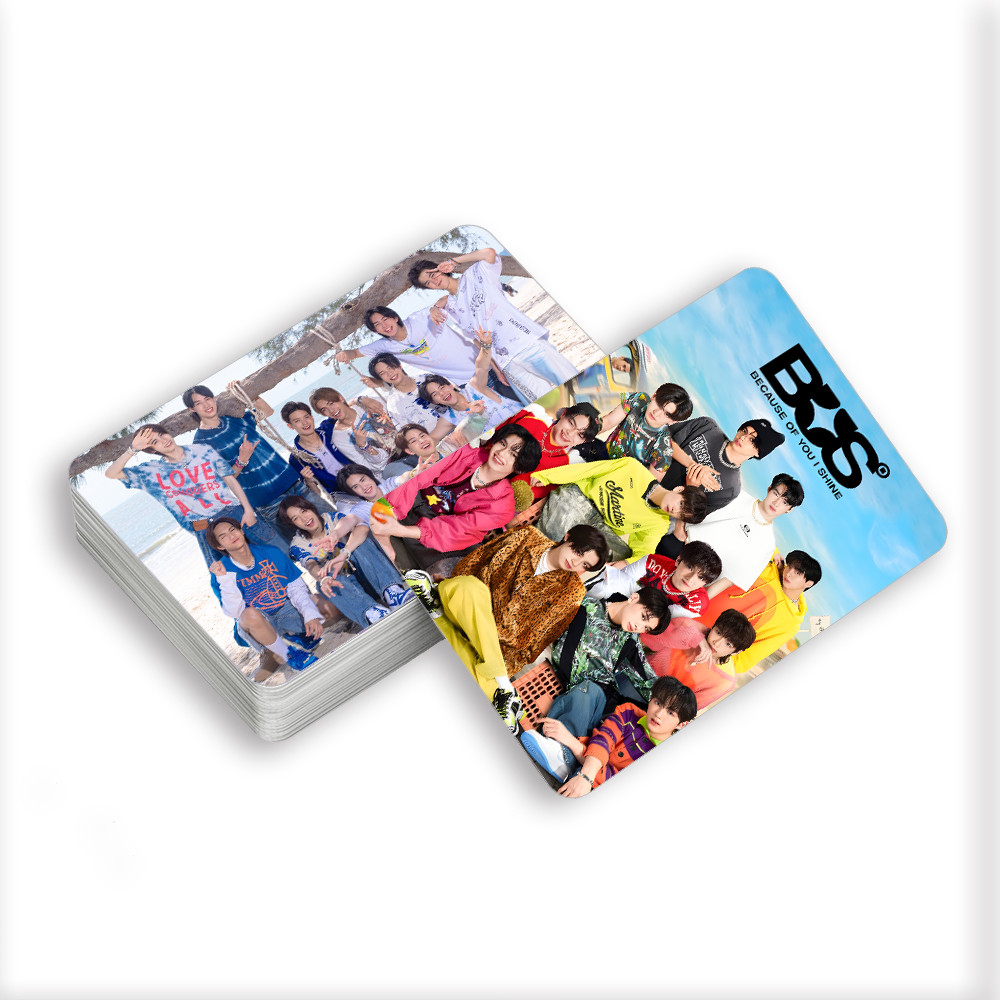 30-124pcs BUS Photocards Because of You I Shine Laser Hologram Lomo Card marckris copper AA phutatchai khunpol heart peemwasu alan nex thai jung Sticker Holographic Postcards On Sale JY