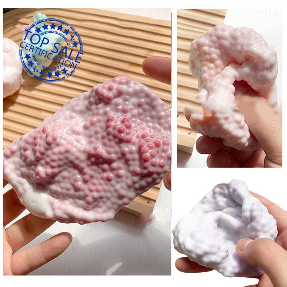 Grape Stressball ลูกปัดที่มีสีสัน Shapeable Vacuum Ball ของเล่นของเล่น Fidget บีบ Sensory K5O0