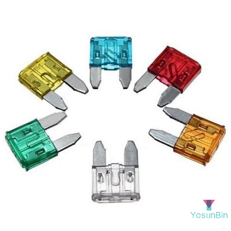 Yosunbin] 60 ชิ้น Mini Blade ฟิวส์รถยนต์รถบรรทุก Assortment Fuse Kit 5A 10A 15A 20A 25/30A ใหม่