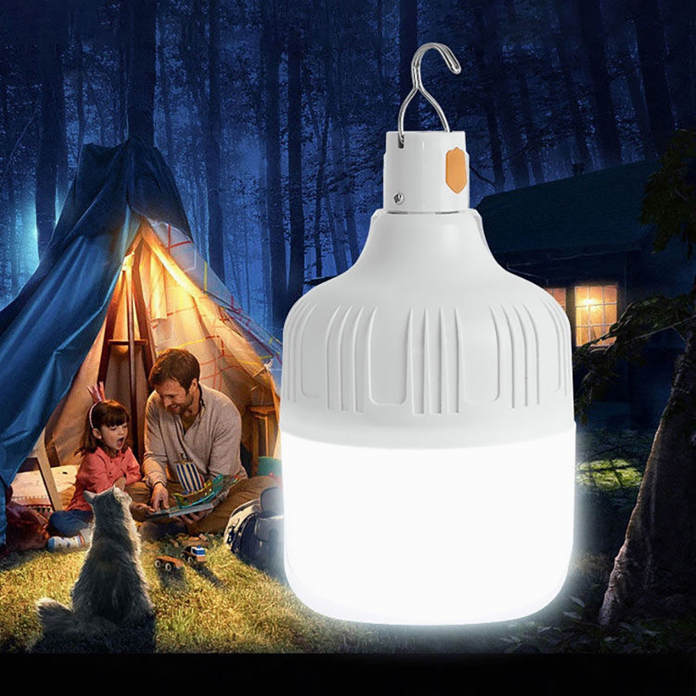 ไฟ led ชาร์จได้ 400W หลอดไฟชาร์จแบต 500W 400W LED ไฟ USB หลอดไฟพกพา หลอดไฟฉุกเฉิน ไฟอัจฉริยะ ชาร์จมือถือได้ในตัว พกพาง่า