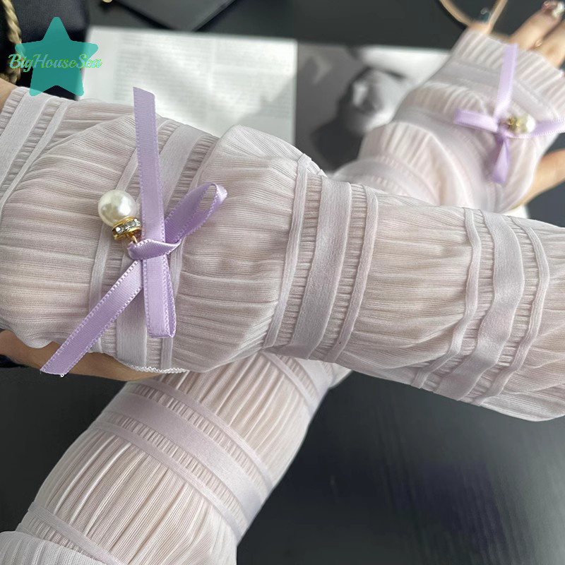 [บ้านใหญ่ซี] ปลอกแขนป้องกันแสงแดดสําหรับขับรถในฤดูร้อนของผู้หญิงแขนขี่จักรยานกลางแจ้งแขนถุงมือใหม่