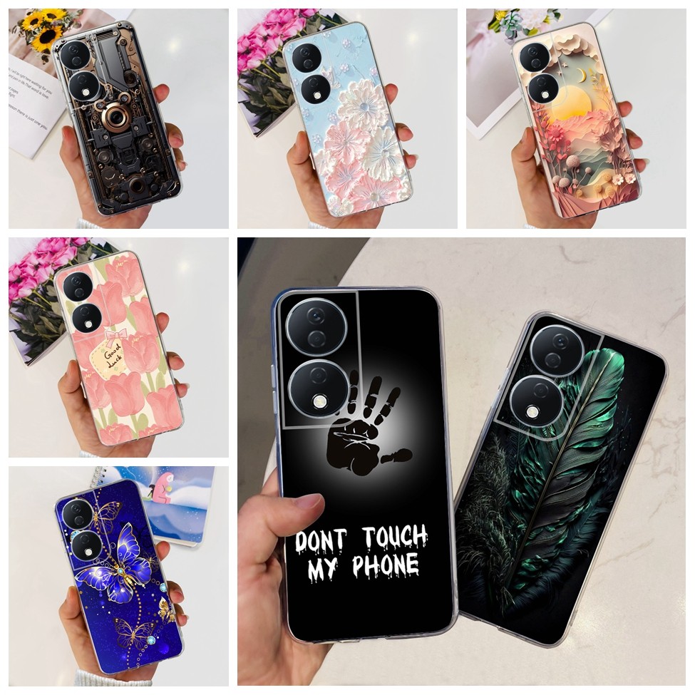 Honor X7b CLK-LX2 กรณี X7b 5G ความงามน่ารัก Panda โปร่งใสนุ่มเคสโทรศัพท์ Honor X7b 5G ปกหลัง 6.8