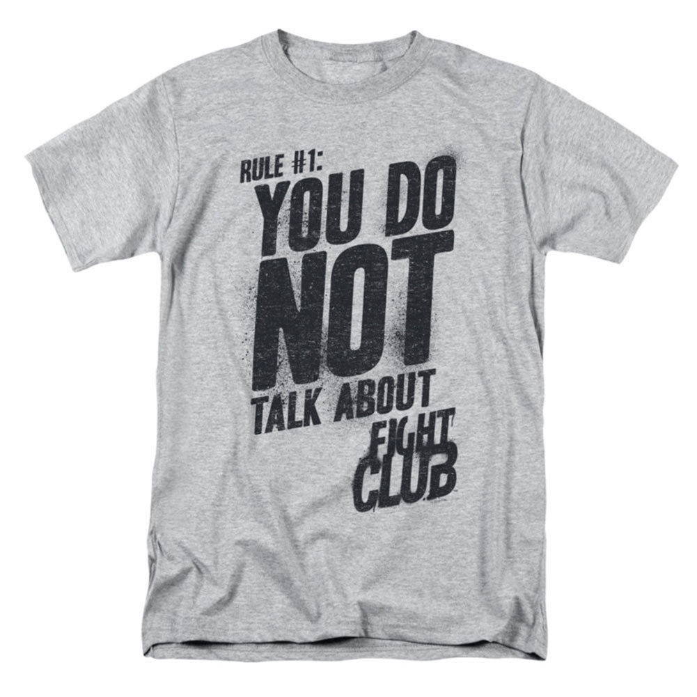 เสื้อยืด Fight Club Mens Rule 1 Medium Heather