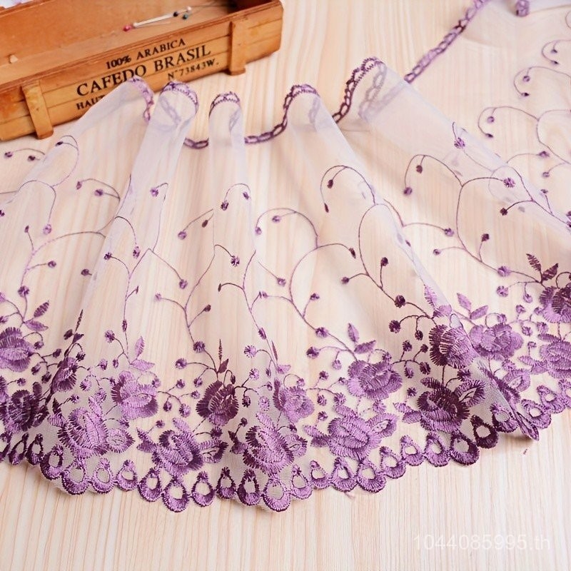 แนะนำ ผ้าม่าน 1หลาของลูกไม้ตาข่ายปักกระโปรงมิ้มเสื้อผ้าขอบเตียงอุปกรณ์ทํามือผ้าม่านลูกไม้,กว้าง25ซม.อุปกรณ์เย็บผ้าอุปกรณ์เส ราคาพิเศษ มีเก็บเงินปลายทาง