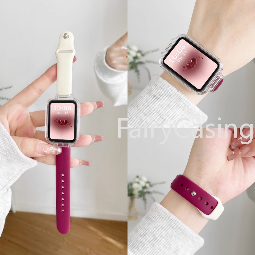 สายรัด + เคสสําหรับ Xiaomi Mi Band 8 Pro Strap Smart Band เคสป้องกันสายรัดข้อมือซิลิโคนสร้อยข้อมือสําหรับ Miband 8Pro