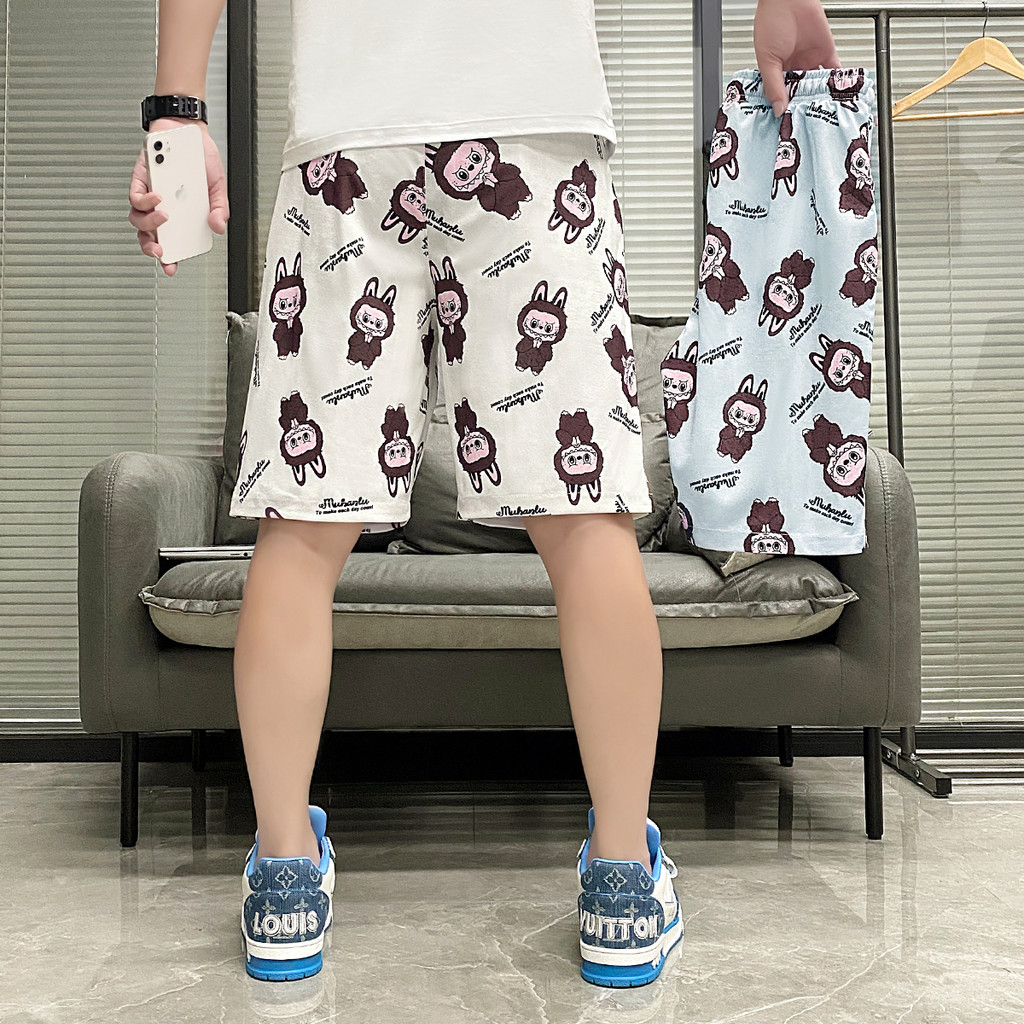 SH101 HOME DK8004 กางเกงขาสั้น กางเกงขาสั้นชายหาดเอวยางยืด สวมใส่สบาย ใส่ได้ทั้ง (ชญ) เอว28“-40 ผ้าบางแห้งเร็วทุกฤดูกาล