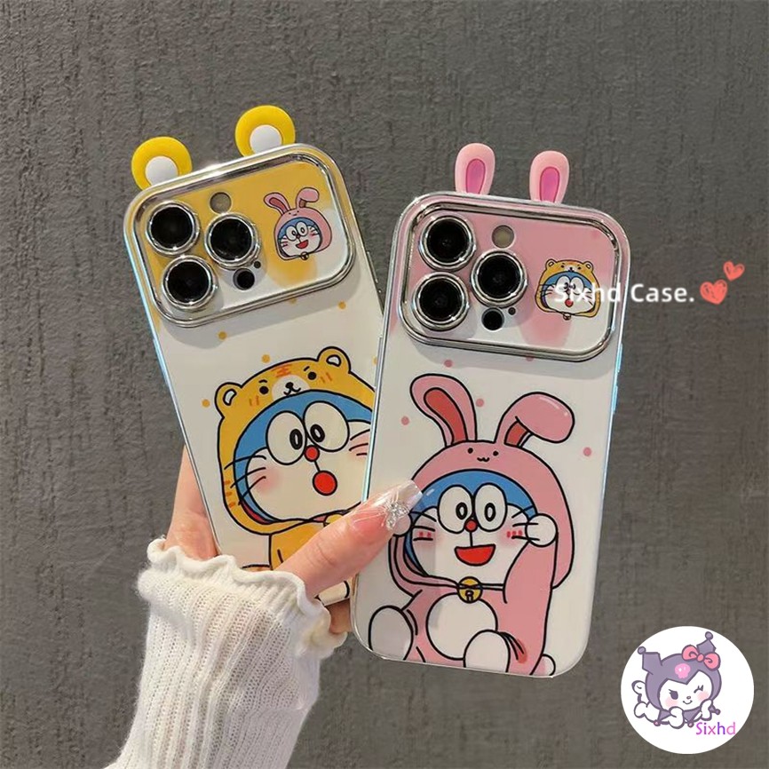 SAMSUNG สําหรับsamsung A03s A12 A13 A14 A05 A05S A15 A25 A54 A03 A32 A50 A50S A30S A04 A22 A23 A24 A30 A52 A51 A11 A10sการ์ตูนโดราเอมอนปกการ์ตูนชุบการ์ตูนการ์ตูนการ์ตูนปกใหม่