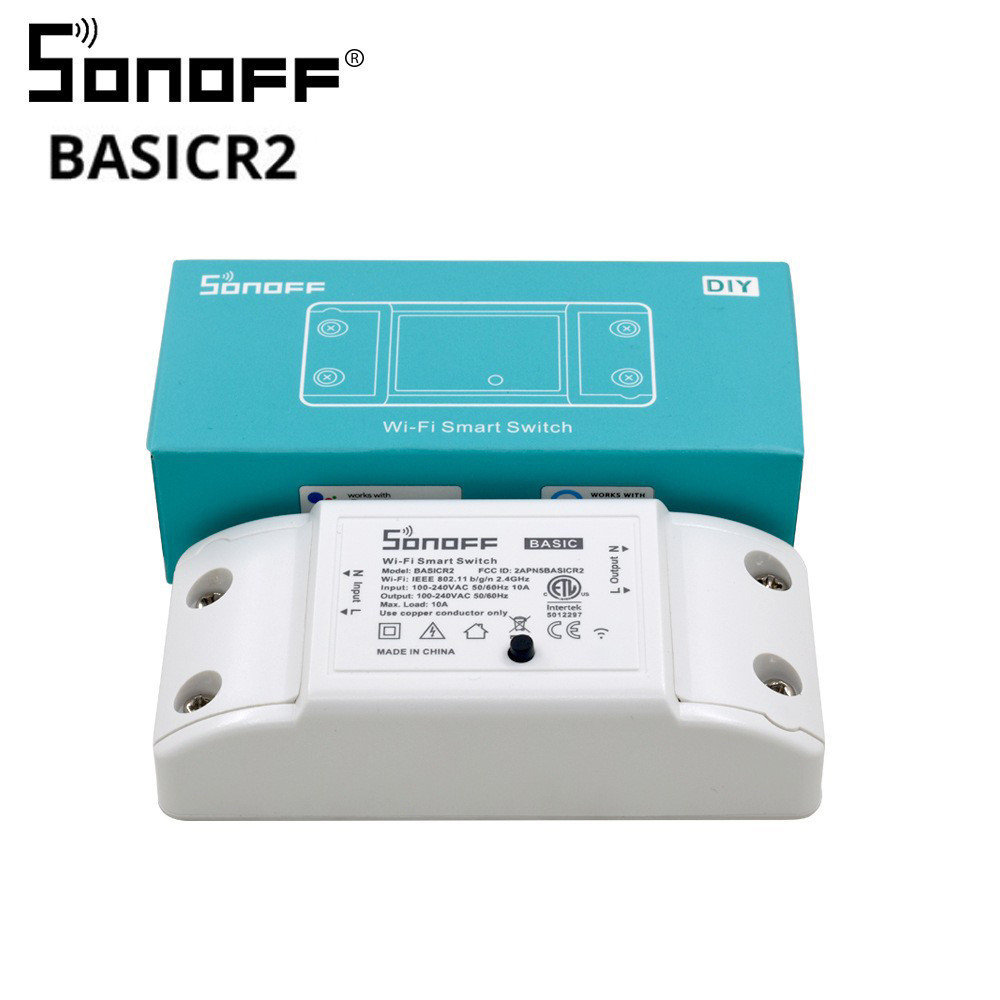 Sonoff Basic R2สมาร์ทสวิทช์Wifiไร้สายสมาร์ทรีโมทคอนโทรลจับเวลาDIY Switchผ่าน Ewelink APP ทำงานร่วมกับAlexa google คุณภาพ