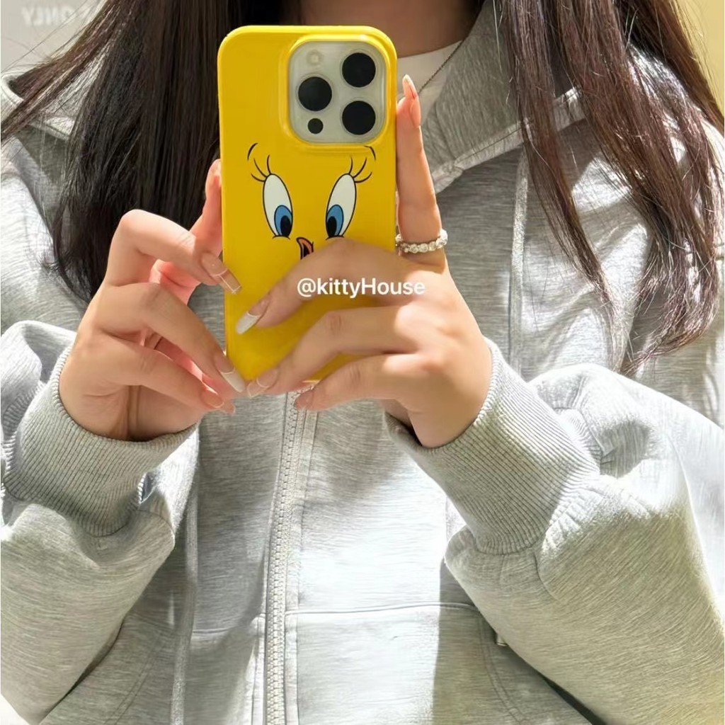 เคสโทรศัพท์ซิลิโคนป้องกันการตก, เหมาะสําหรับ IPhone 14 13 12 11 7 8 Pro Max XS XR 14 Plus กันชน IPhone Tweety Bird ราคาถูก