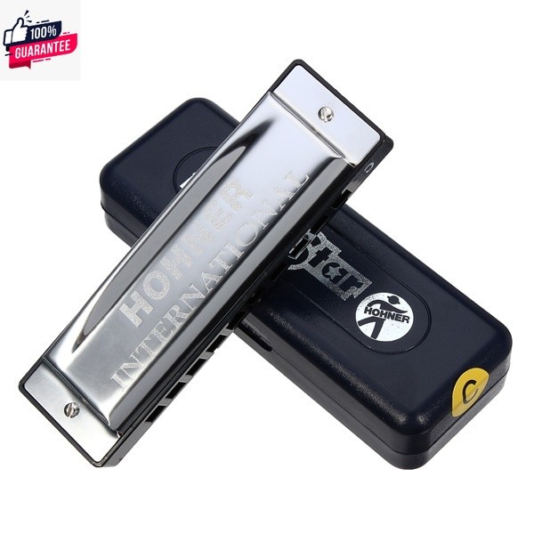 Hohner ฮาร์โมนิก้า รุ่น Silver Star ขนาด 10 ช่อง แถมขาใส่ฮาโมนิก้า