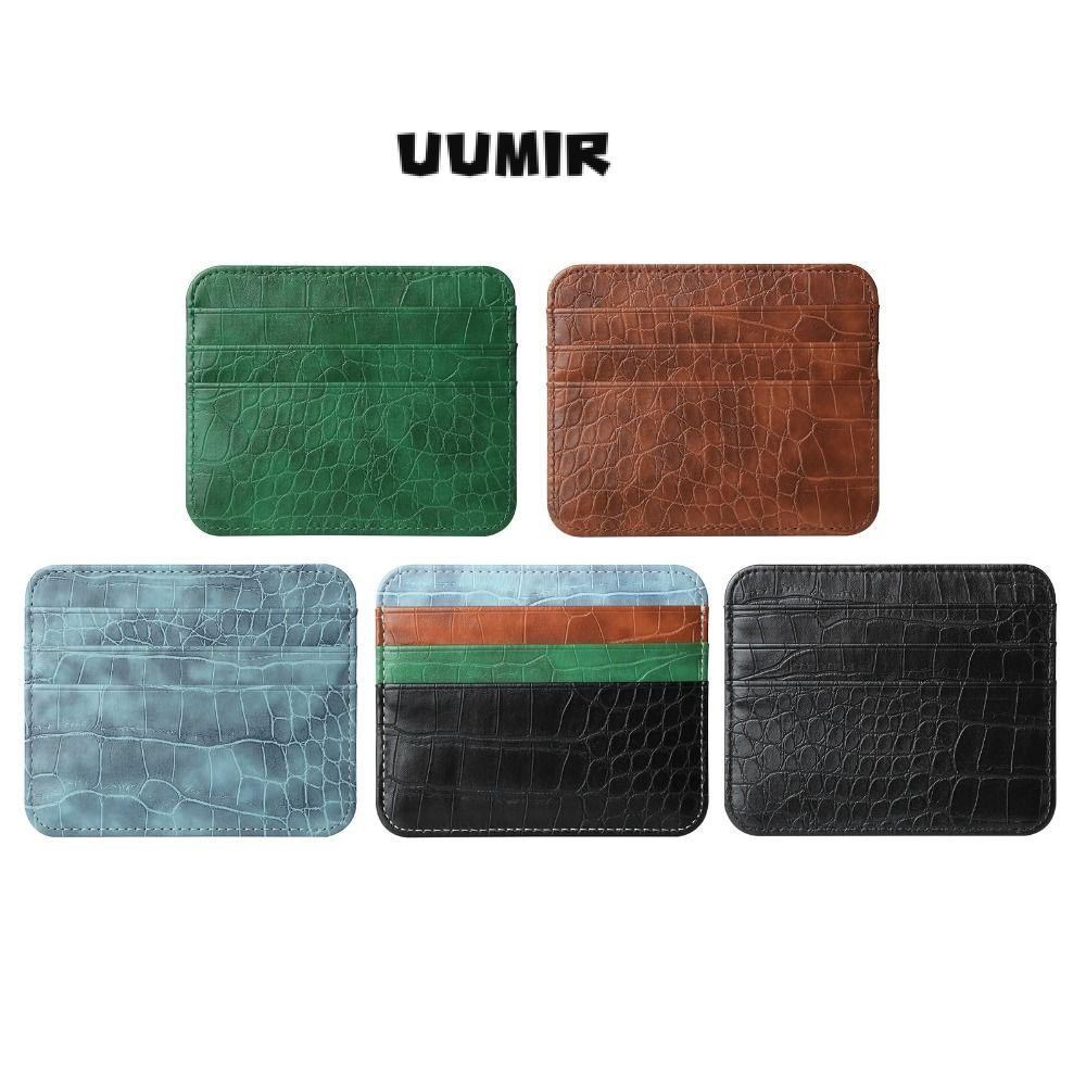 UUMIR ปลอกบัตรเครดิต,ผู้ถือบัตรหนัง ปู่ บางเฉียบ,ออแกไนเซอร์กระเป๋าสตางค์เหรียญกระเป๋าสองด้านบัตรป้องกันการจัดเก็บบัตร