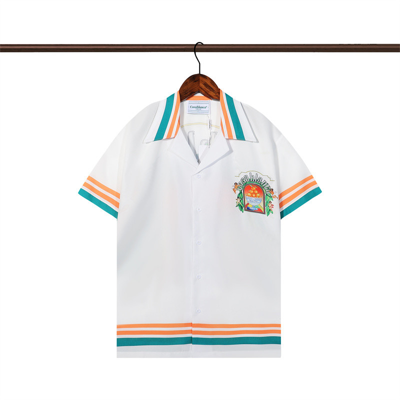 เสื้อเชิ้ตแขนสั้นฤดูร้อนหลวมสบาย ๆ แฟชั่นสบายระบายอากาศได้สบาย