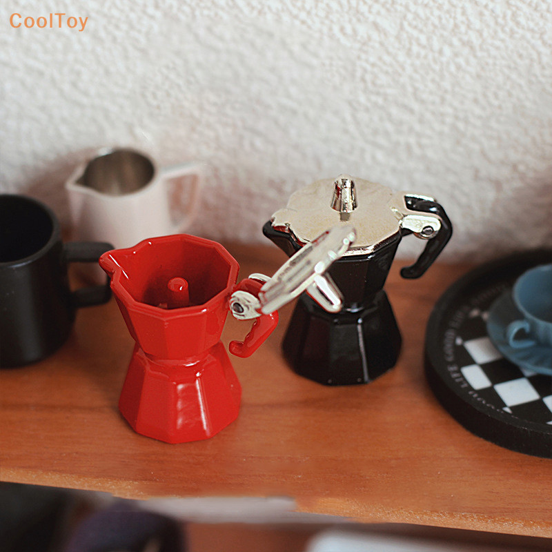 Cooltoy Miniature ฉากของเล่นจําลองมินิหม้อกาแฟตุ๊กตาเครื่องชงกาแฟสําหรับเด็ก HOT