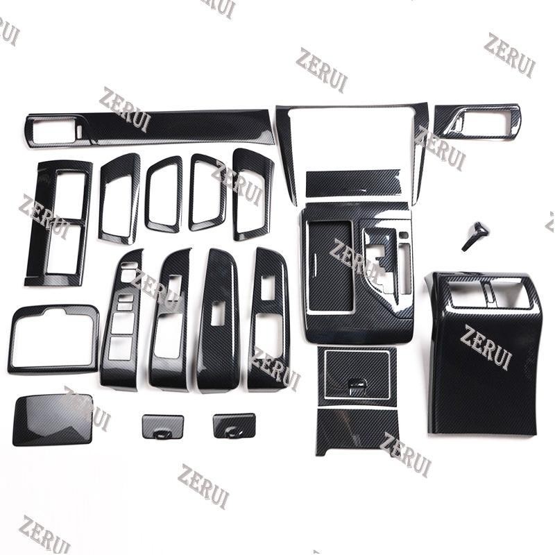 Zr สําหรับ TOYOTA CAMRY 2012 ถึง 2017 รูปแบบคาร์บอนไฟเบอร์ภายในรถ garnish,CAMRY XV50 ฝาครอบแผงสวิตช์กระจกพลังงาน, ฝาครอบแผงเกียร์ trim