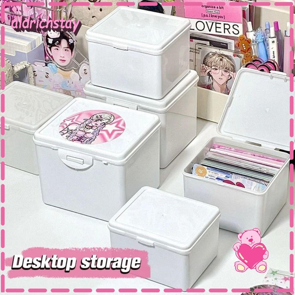 Exodus Collection Box, Photocard Idol Cards Storage Box, ID Card Organizer Kpop White Jewelry Container