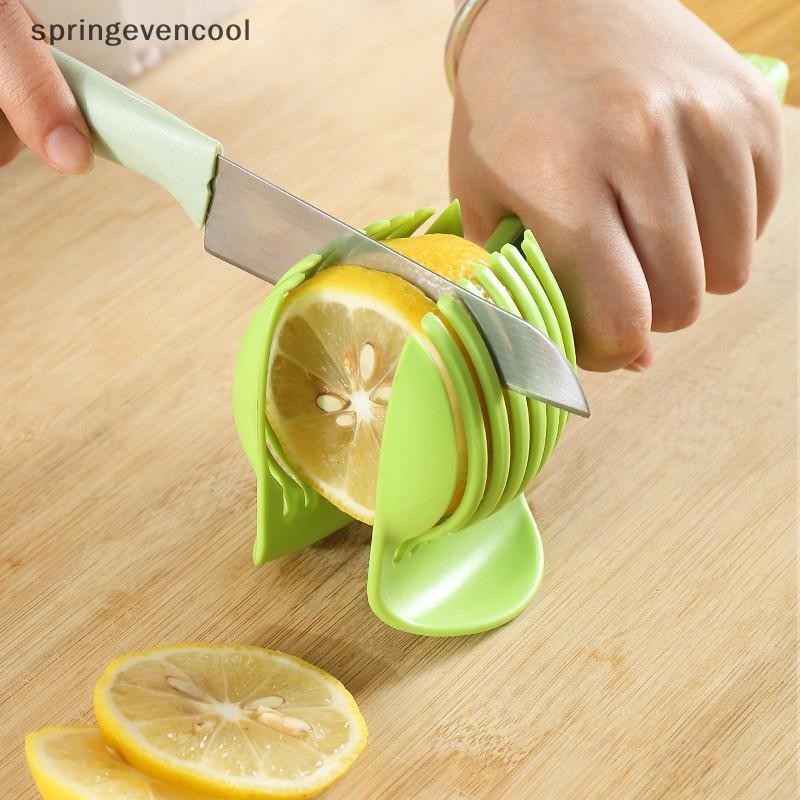 Springevencool อุปกรณ์ครัว Handy ชั้นวางหัวหอมพลาสติกมันฝรั่งเครื่องตัดมะเขือเทศผักผลไม้เครื่องตัดปลอดภัยเครื่องมือทําอาหารอุปกรณ์เสริม Springevencool