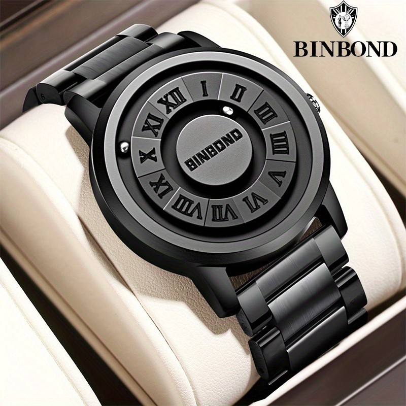 BINBOND หรูหราสร้างสรรค์ส่วนบุคคลแม่เหล็กผนังนาฬิกาผู้ชายนาฬิกาควอตซ์นาฬิกาแฟชั่น