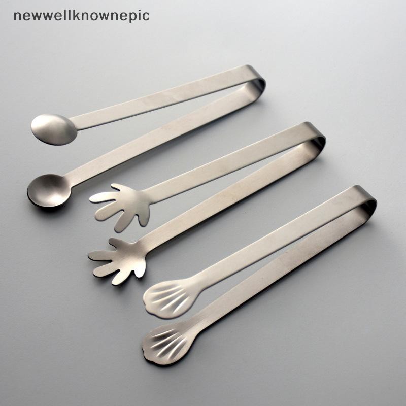 Newwellknownepic สแตนเลส Ice Cube คลิปน้ําตาลแหนบอาหาร BBQ คลิป Ice Clamp เครื่องมือบาร์ครัวเสิร์ฟ Tong อุปกรณ์ครัว TH