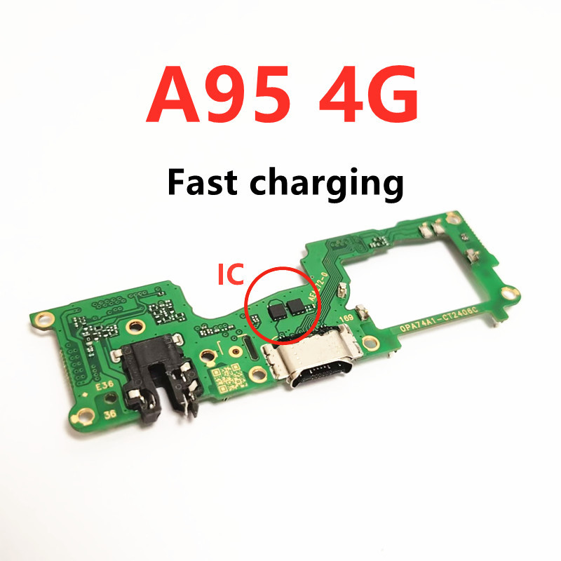 Fast Charging สําหรับ Oppo A95 4G USB Charger พร้อมพอร์ต IC Dock Plug In โทรศัพท์มือถือ Part