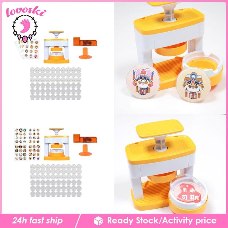 [Lovoski] DIY Pin Button Maker เข็มกลัด Pin Making Machine Kits Supplies