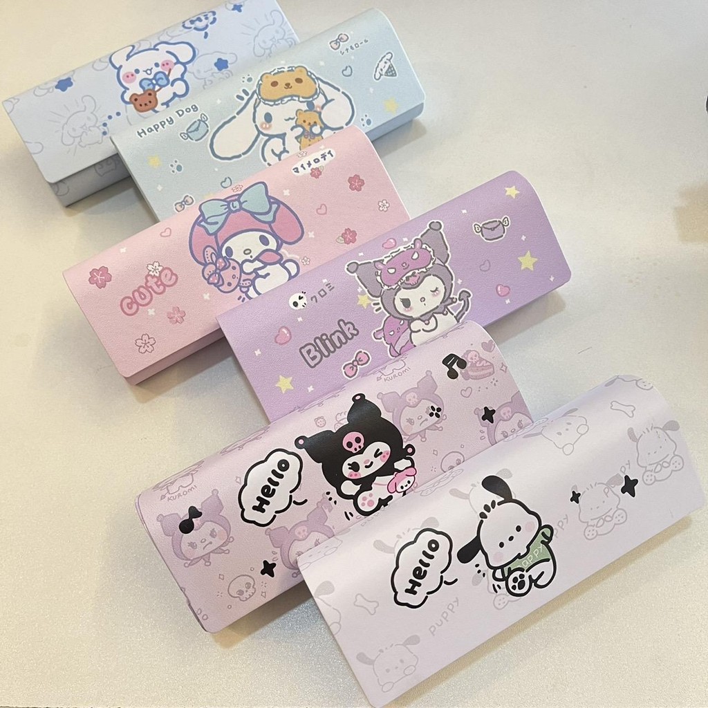 Glasses Box กล่องแว่นตาลายน่ารัก B33 จัดเก็บอุปกรณ์แว่น พกพาสะดวกวัสดุแข็งแรง ใช้งานระยะยาว