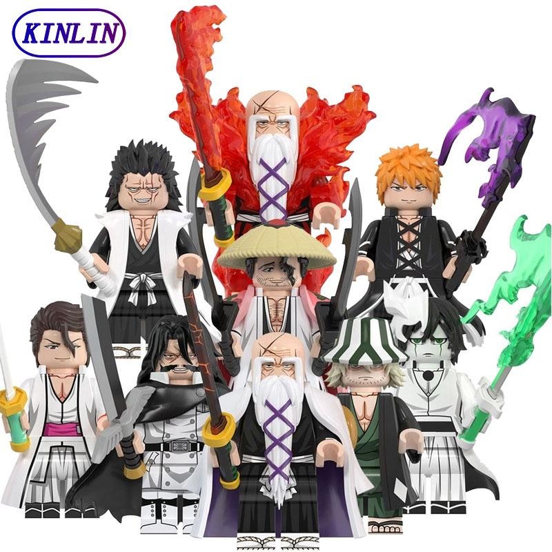 Bleach Action Figures Building Block ของเล่น Ichigo Kenpachi Aizen Yhwach Yamamoto อะนิเมะ Mini Building Block