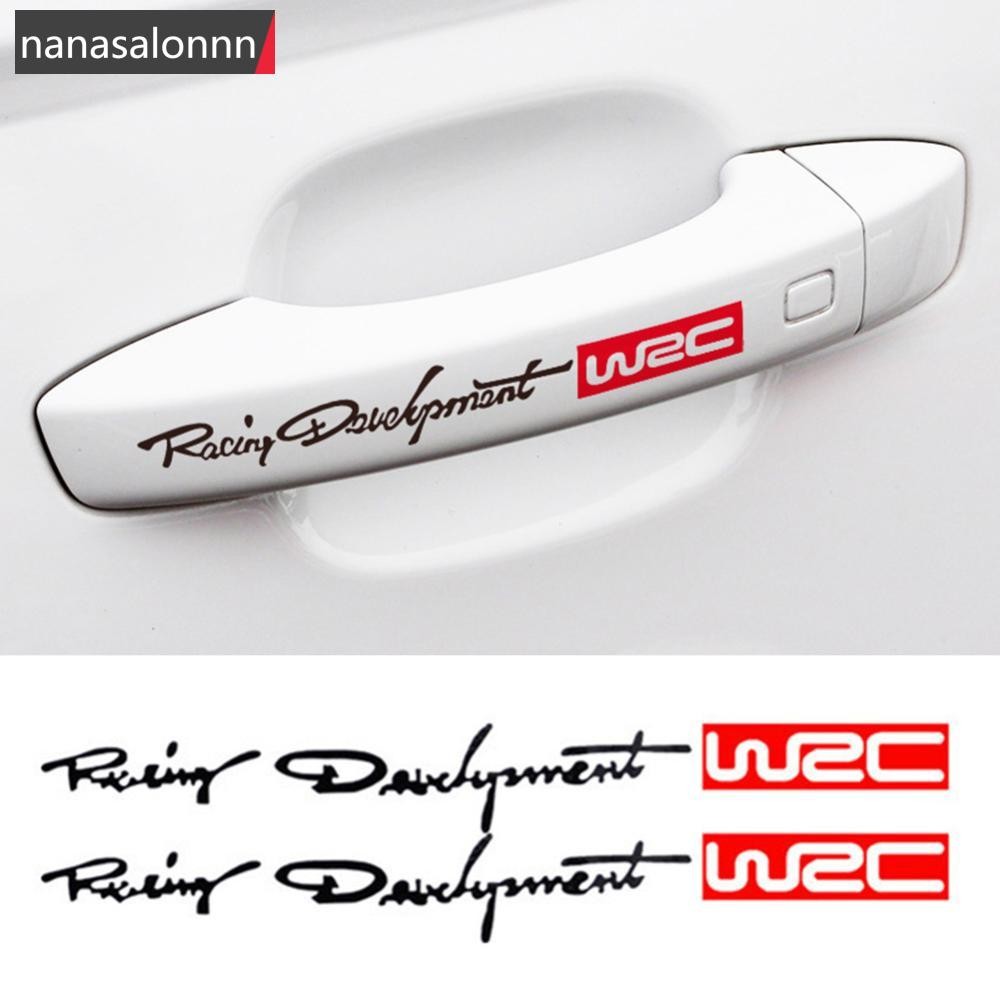 Nanasn| 4 ชิ้นรถ WRC ประตูชามสติกเกอร์ WRC Rally Racing Stripe รถ Decals ไวนิลสติกเกอร์ปรับแต่ง Auto ภายนอกอุปกรณ์เสริม Decor F4H5