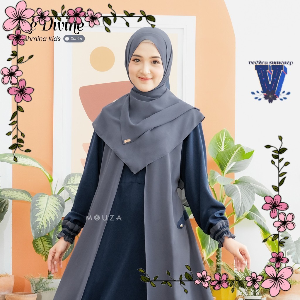 Vesra - Pashmina Hijab Premium Divine Mom Womens Hijab Ceruty Material By Mouza