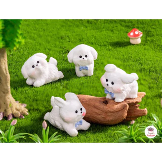 น้องหมาวิ่งในสวน [ เซต 5 ชิ้น ] ตุ๊กตาจิ๋ว โมเดลจิ๋ว แต่งสวน ตุ๊กตาแต่งสวนจิ๋ว ตุ๊กตาจัดสวนถาด