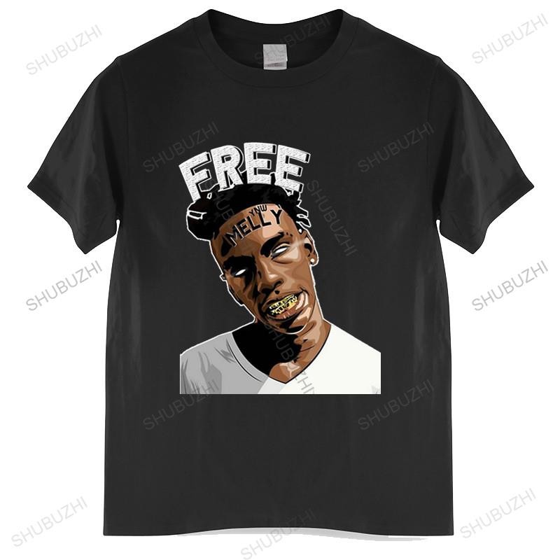 เสื้อยืดผู้ชาย O-คอขายร้อน YNW Melly Dates Concert ฟรี Melly เสื้อยืดสีดํา Tee เสื้อชายผ้าฝ้ายเสื้อย