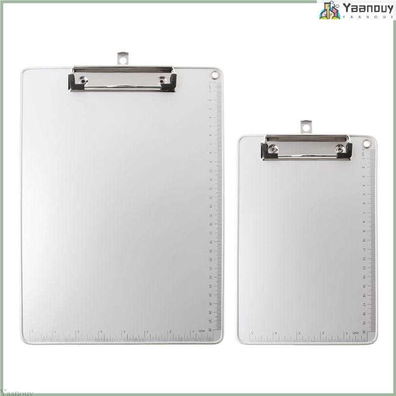 Yaa แบบพกพา A4 A5 อลูมิเนียมเขียนคลิปบอร์ด Antislip แฟ้ม Hardboard กระดาษ H