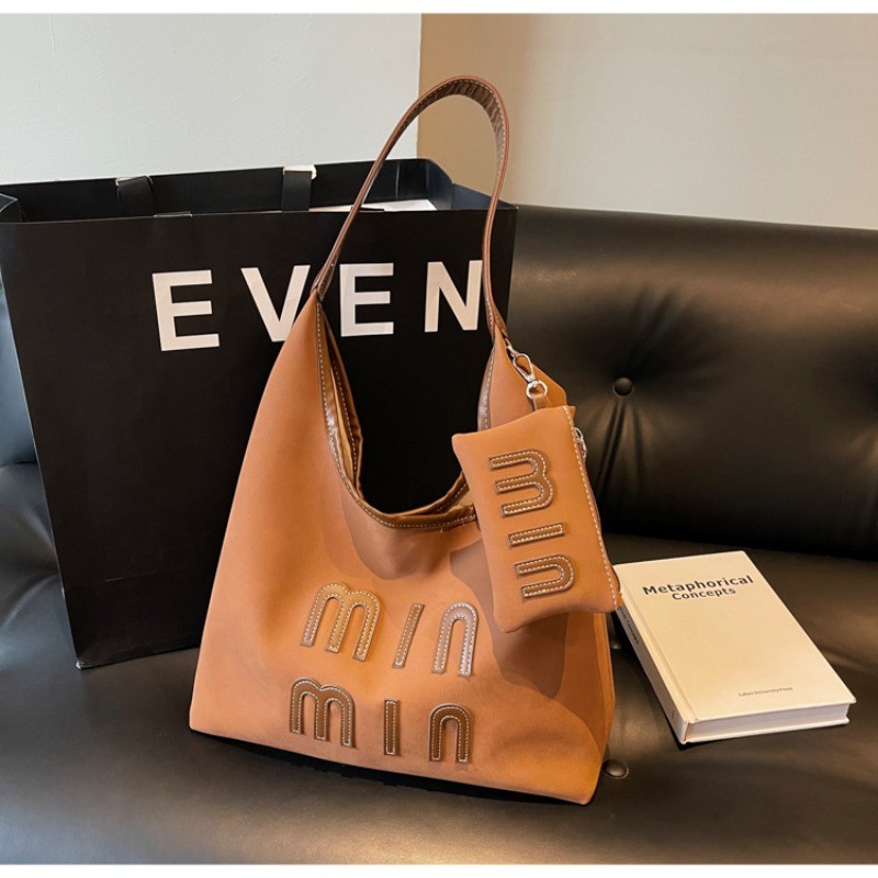 Tote Bag ความจุขนาดใหญ่ Casual Commuter กระเป๋าสะพายนักเรียน Outing กระเป๋าสะพายข้างมีสไตล์