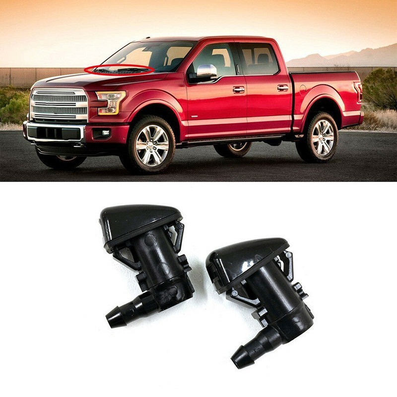 หัวฉีดปัดน ้ ําฝนสีดําสําหรับ Ford 2011-2016 F-450 รถทําความสะอาดกระจกรถยนต ์