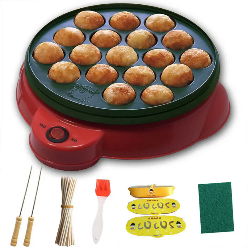 220V Octopus Grill Pan Baking Machine Household Electric Takoyaki Maker 650W Octopus Balls Grill Pan