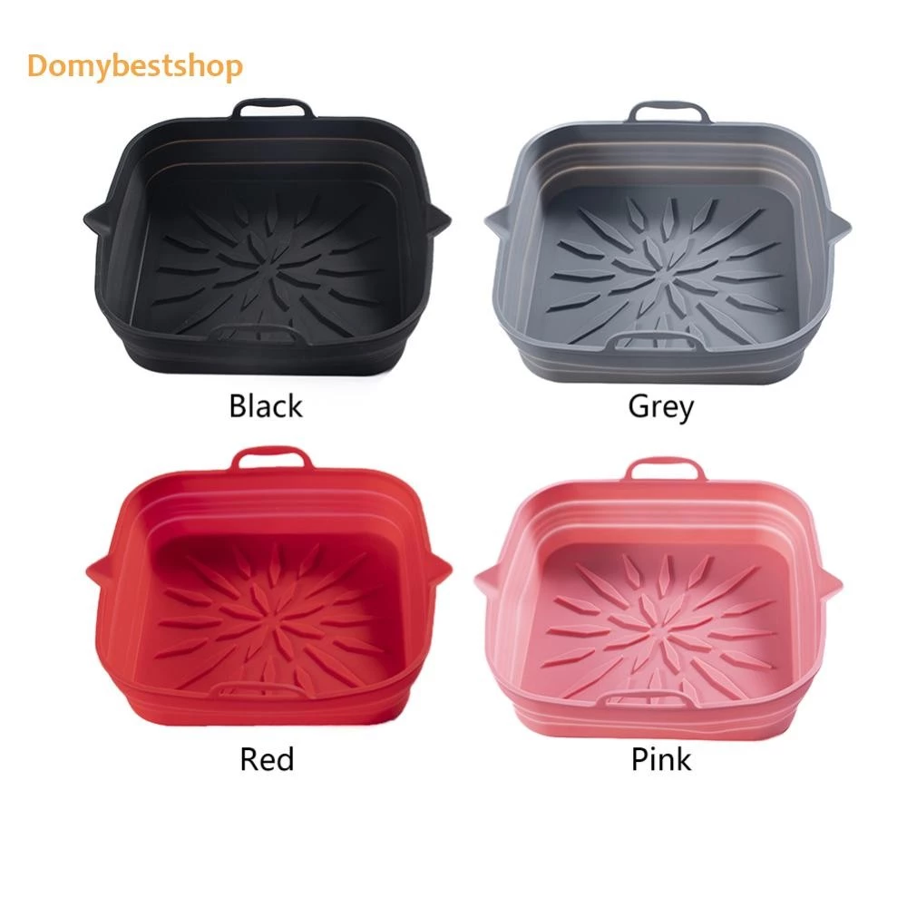 Fe# แผ่นรองทอดอากาศแบบพับได้ ถาดทอดอากาศทนอุณหภูมิสูง ครัว [Domybestshop.th] thumbnail 9