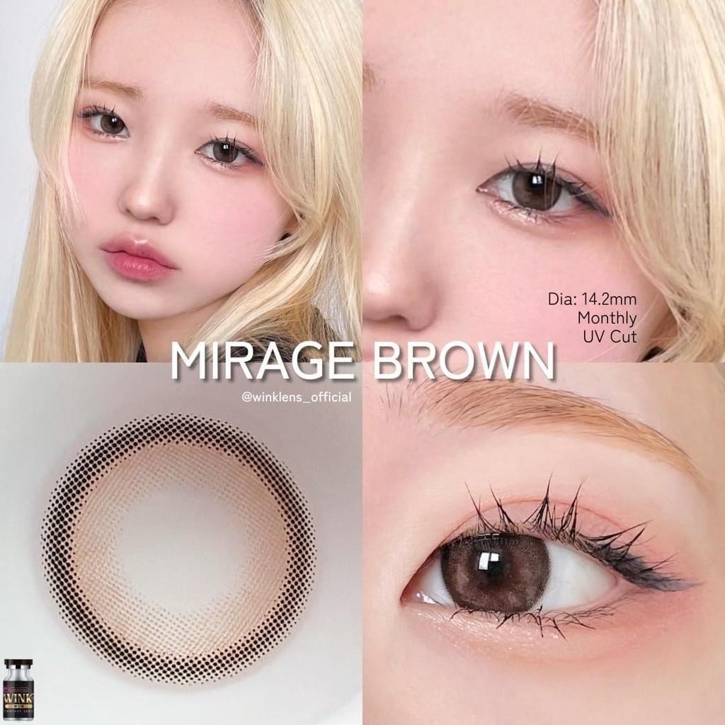 คอนแทคเลนส์[มินิ] Mirage Chestnut / Gray (Wink) ☁️ มี อย.ไทย