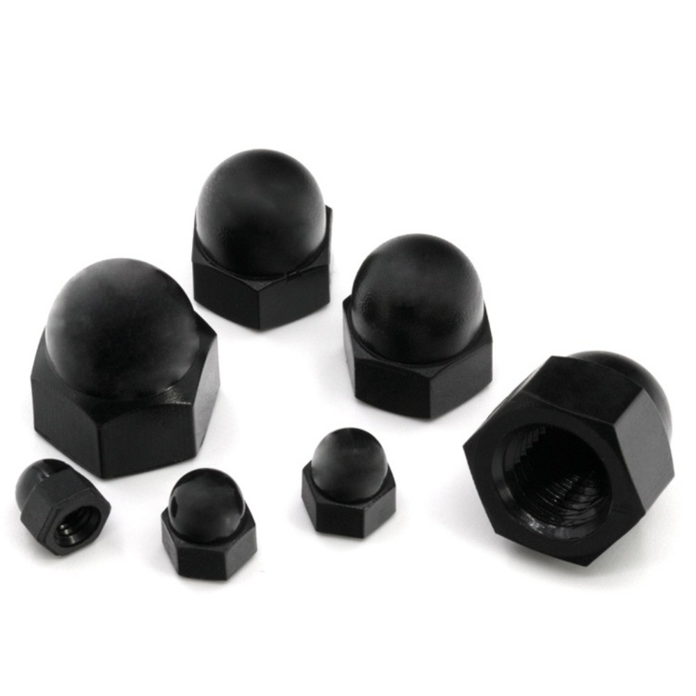 [BY-TH-W] M3M4M5M6M8M10M12 Hexagon Domed Cap Nut Nylon Plastic /หัวน็อต หมวก ไนลอน พลาสติก ตัวเมีย เกลียวมิล