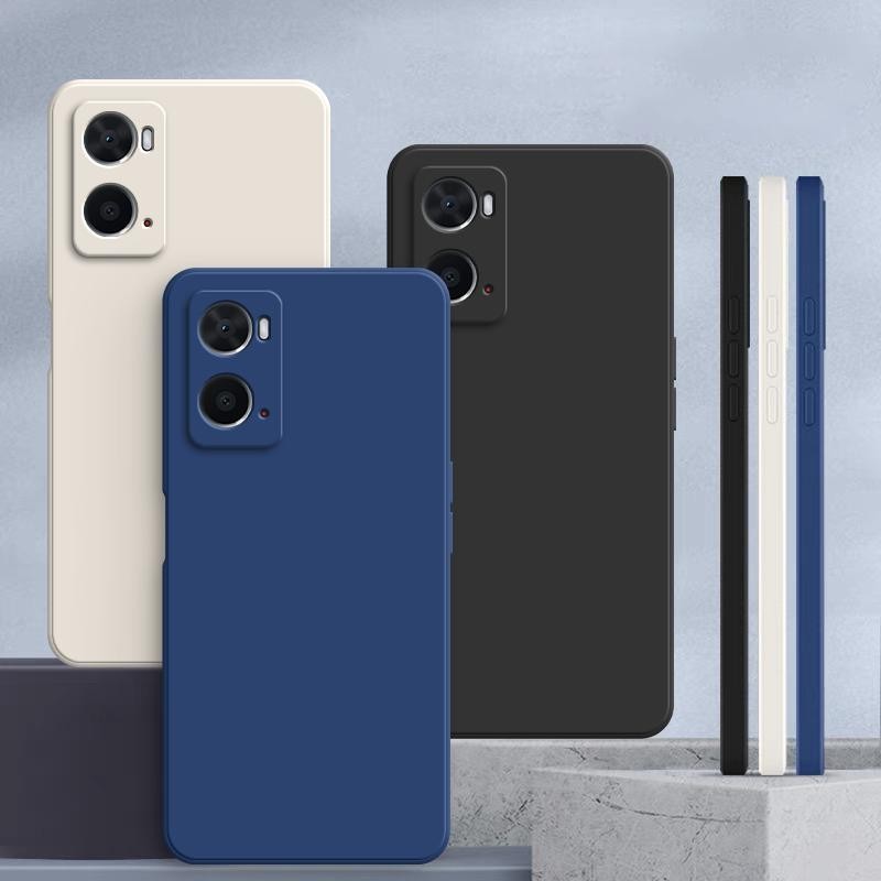 เคส OPPO A96 A76 สีทึบ OPPO A76 A96 เคสซิลิโคนป้องกันการตกสีธรรมดาเรียบง่าย YT