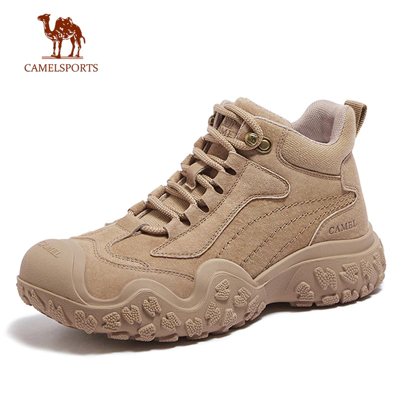CAMEL SPORTS รองเท้าบู๊ทมาร์ตินกลางแจ้งผู้หญิงหนาSoledรองเท้าเดินป่าทํางานทนต่อการสึกหรอ