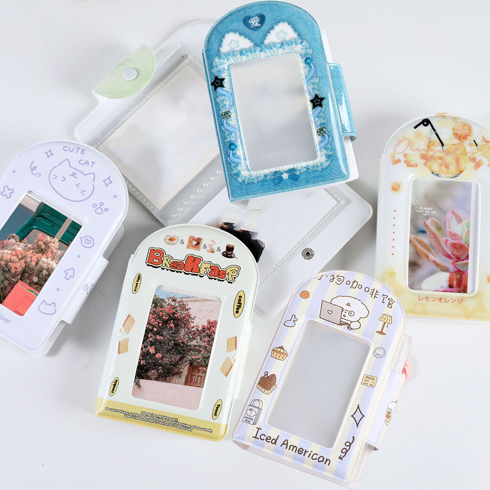คอลเลกชันหนังสือ Star Chasing อัลบั้มเก็บภาพการ์ตูน Photocard Holder 32 ช่อง Square Hollow พร้อมหัวเข็มขัดน่ารัก INS 3 นิ้ว