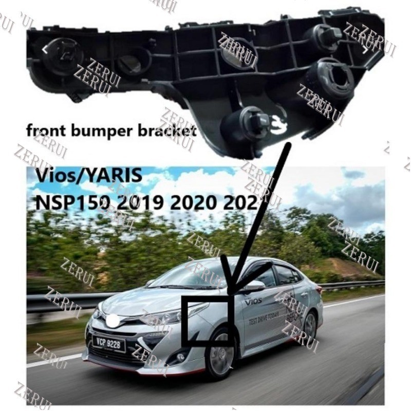 Zr สําหรับคู่ VIOS ขายึดกันชนหน้ากันชนด้านข้างสําหรับ TOYOTA VIOS /YARIS 2019 2020 2021 gen4 gen4.5 