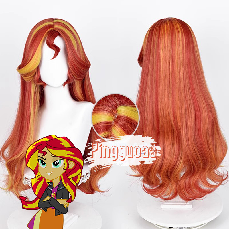 【Manmei】My Little Pony Sunset Shimmer Cosplay Wig 68cm Long Heat Resistant Synthetic Hair