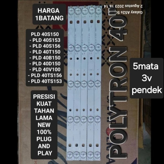 DS99 BACKLIGHT BL TV POLYTRON 40 PLD-40TS153 PLD40TS153 40D153 5k 3v 5led