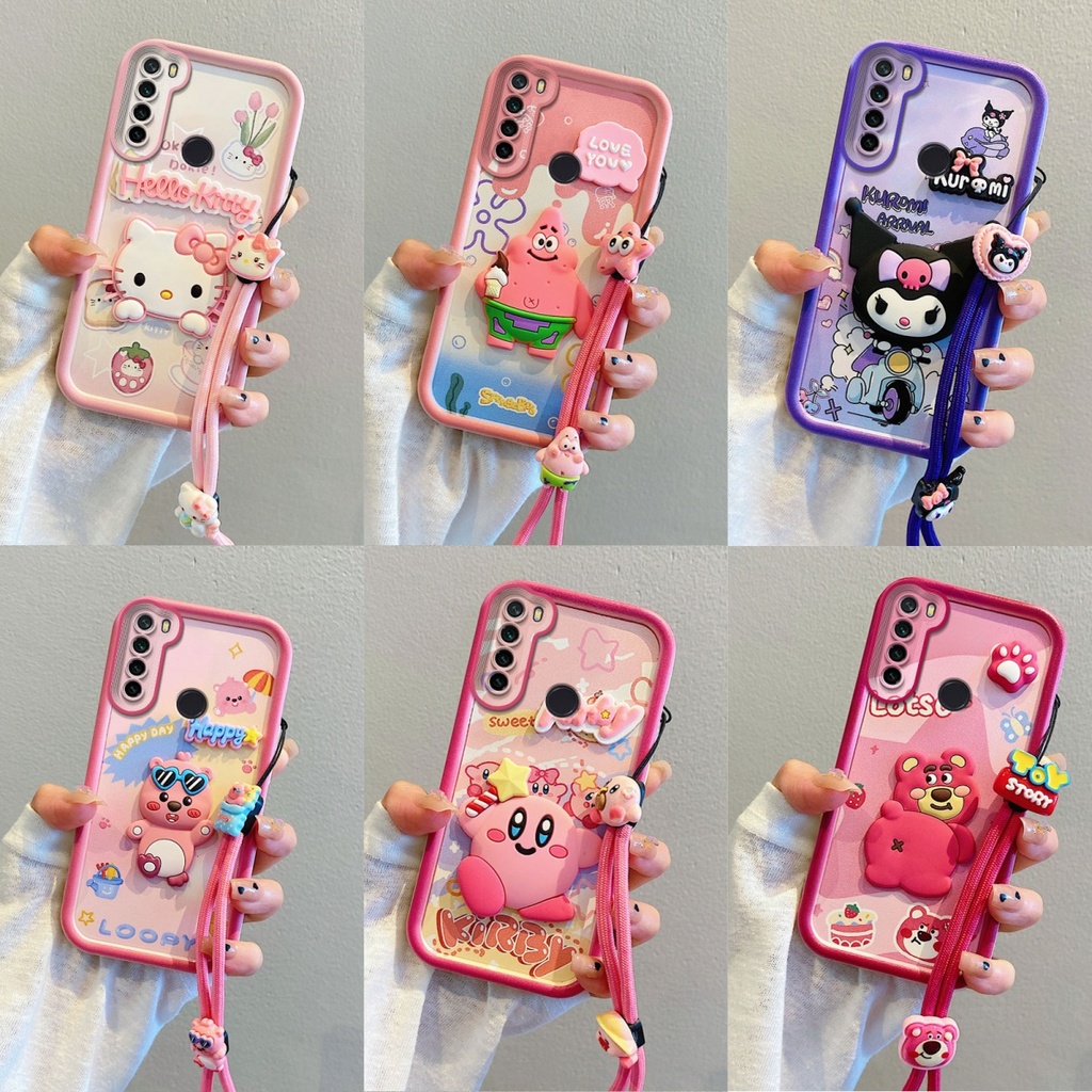 เคส Realme 5/5i/5s/6i/C3 น่ารัก 3D ซิลิโคนตุ๊กตาการ์ตูนป้องกันการตกเชือกแขวนเคสโทรศัพท์