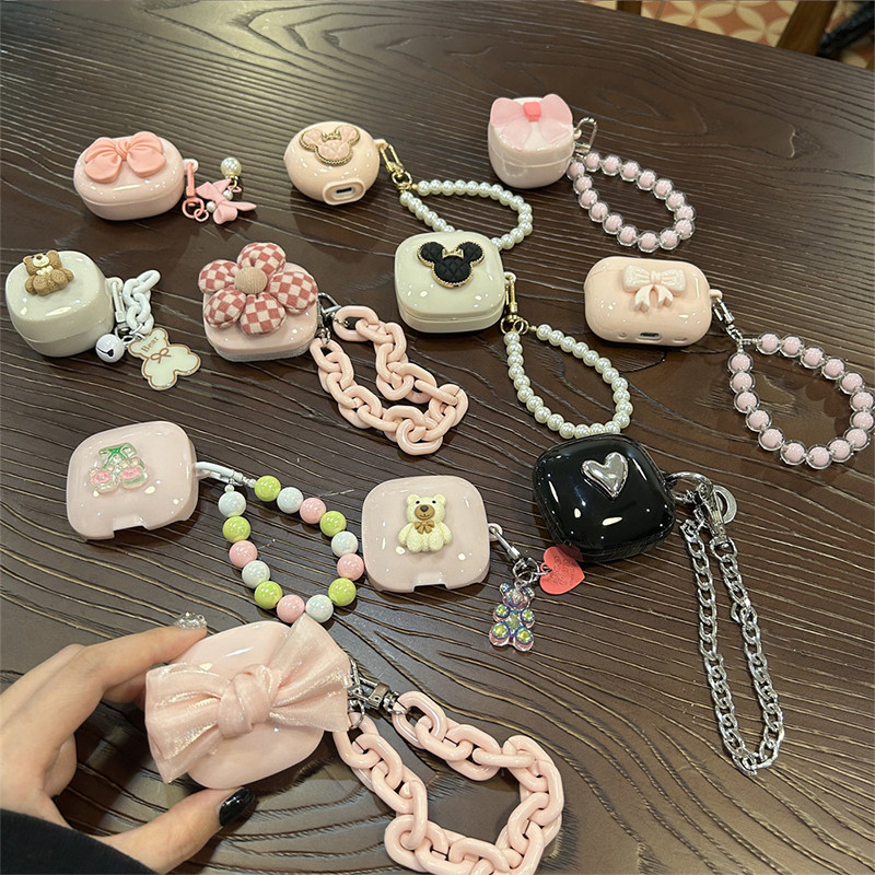 Baseus E20 CASE / Baseus E16 2025 เคสหูฟังบลูทูธการ์ตูนหูฟัง Baseus TPU Soft Shell พร้อมจี้ Baseus E