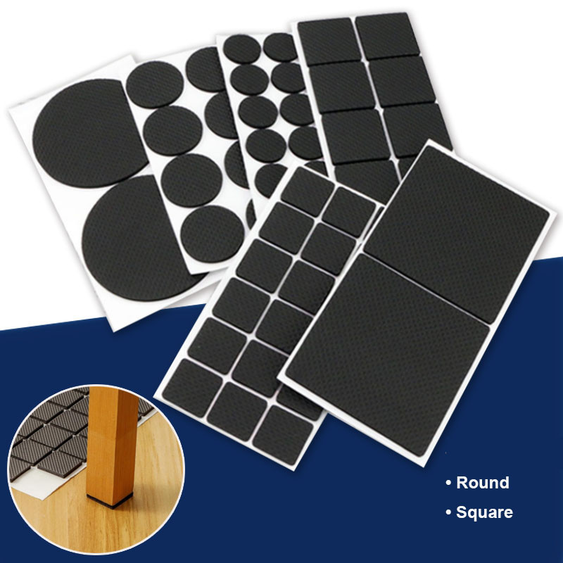 5-80pcs round square chair legs, rubber pads, anti-slip mats, anti-collision dampers, anti-slip self-adhesive table legs, protective hardware