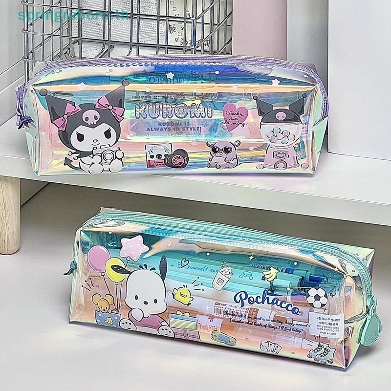 # เครื่องมือแฟชั่น # ของขวัญแอนิเมชั่นการ์ตูนศึกษา Sanrio Pochacco Pencil Case Storage Bag No Interlayer Transparent Water Proof Pencil Case .