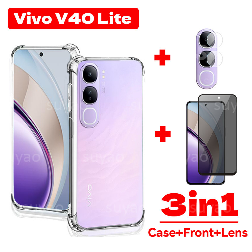 สําหรับVivo Y21d Y19S Pro V50 Lite V40Lite Y200 V60Lite Y29S Y04S 3in1 เคสโทรศัพท์ล้างปลอกกันกระแทกV