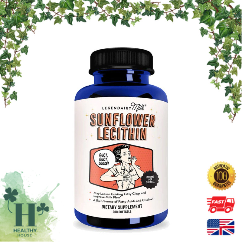 พร้อมส่ง Legendairy Milk Sunflower Lecithin 1200mg of Organic Sunflower Lecithinวิตามินบำรุงท่อน้ำนม