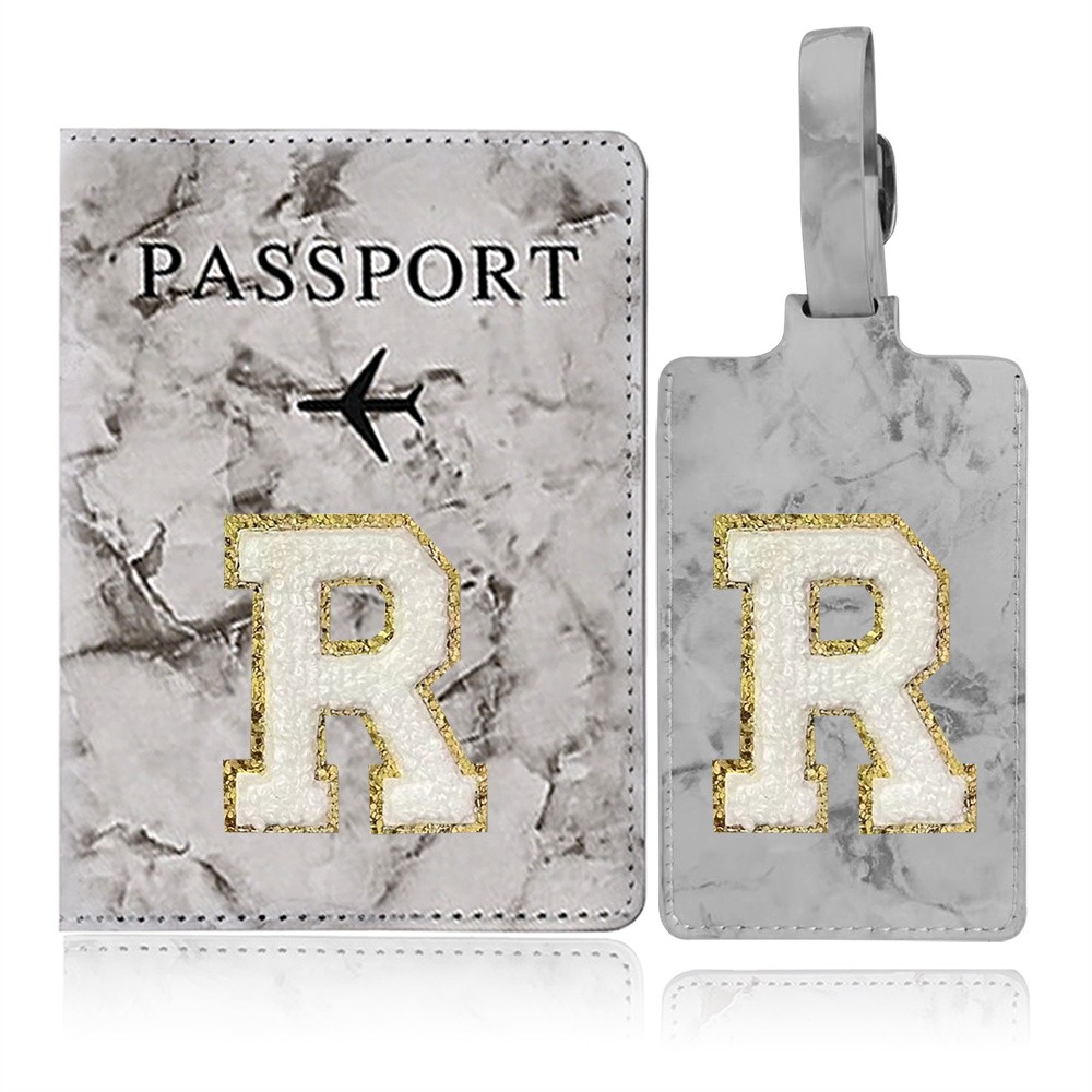 แท็กกระเป๋าขายร้อนและผู้ถือปกหนังสือเดินทาง PU แฟ้มหนังกระเป๋าเดินทางสติกเกอร์ปัก - รูปที่ 5